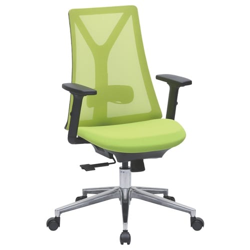 メッシュチェアNBN (肘付き) イエローグリーン