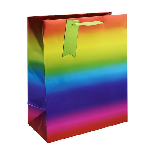 ペーパーバッグ レインボー×6