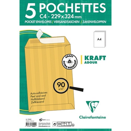 クラフト封筒×5