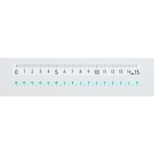 直線定規ヨクミエルーラー15cm グリーン×10