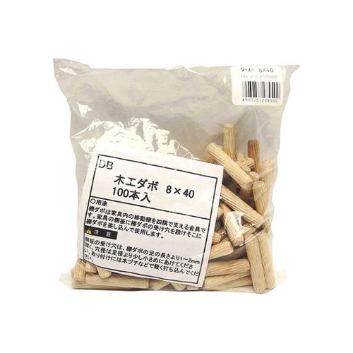 木工ダボ 長さ40mm×太さ8φmm 1