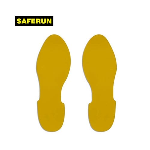 5Sフロア表示ステッカー 足型 黄 1袋