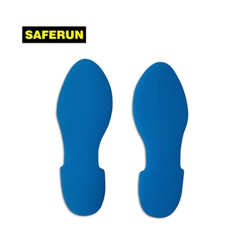 5Sフロア表示ステッカー 足型 青 1袋