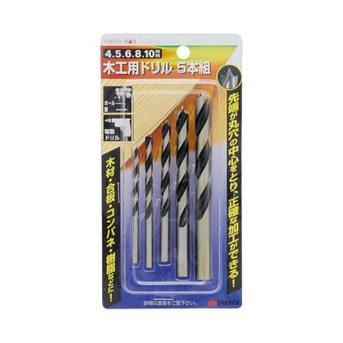 1301230 EM木工用ドリル 5本組