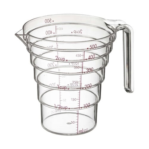電子レンジ対応 段々計量カップ 500M