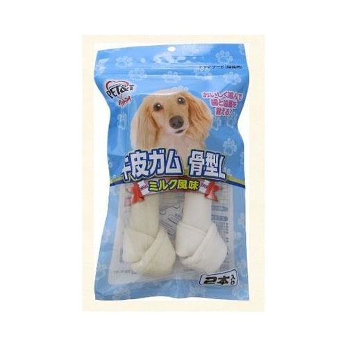 牛皮ガム 骨型L ミルク風味 2本