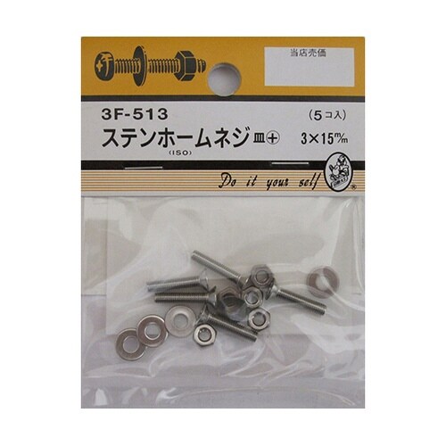 3F513 ステンホームネジ 5個入