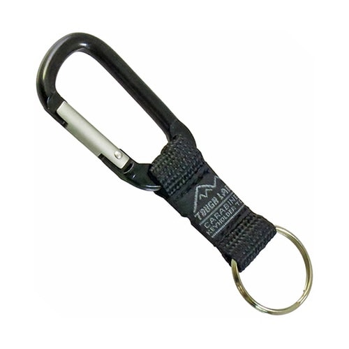 MC−93 ストラップ付カラビナ 黒×銀