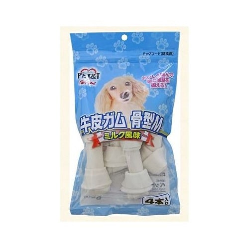 牛皮ガム 骨型M ミルク風味 4本