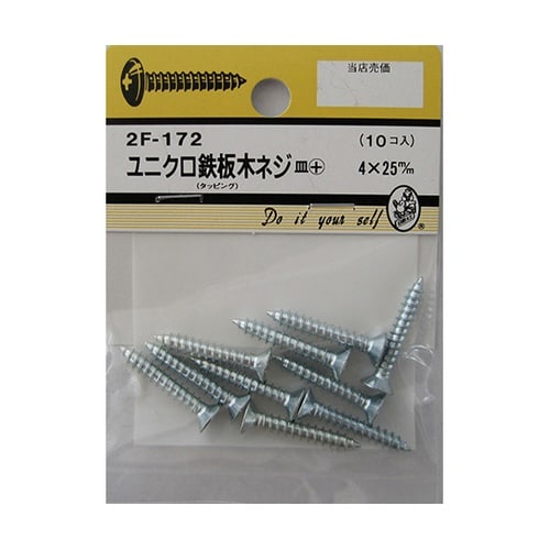 2F172 ユニクロ鉄板木ネジ 10個入