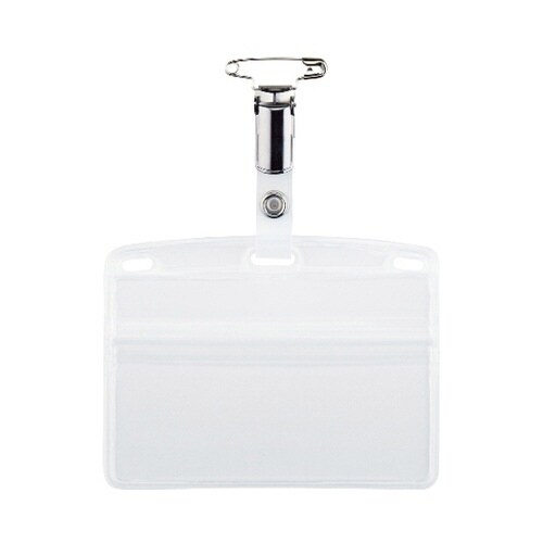 タッグ名札 金属クリップ ソフトヨコ名刺