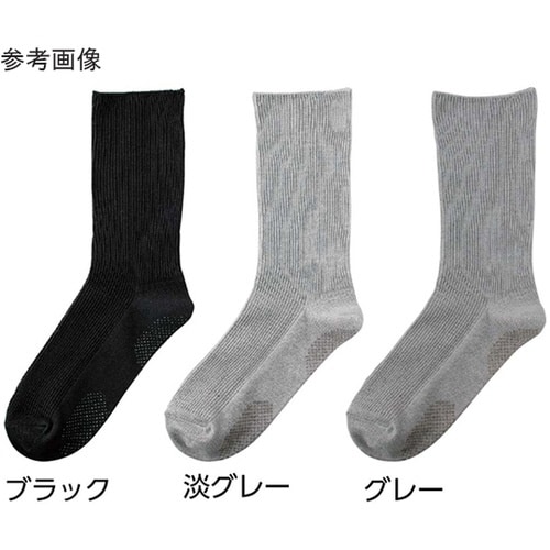 紳士足首ゆったりスベリ止め付ソックス 淡