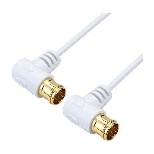 極細アンテナケーブル 2m ホワイト 両