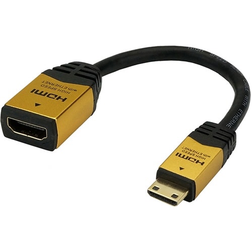 HDMIミニ変換アダプタ 7cm 金