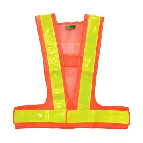 ピカセーフ安全ベスト オレンジ×黄 フリ