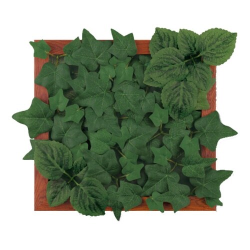 人工観葉植物 壁面 フレーム付 グリーンブラウン