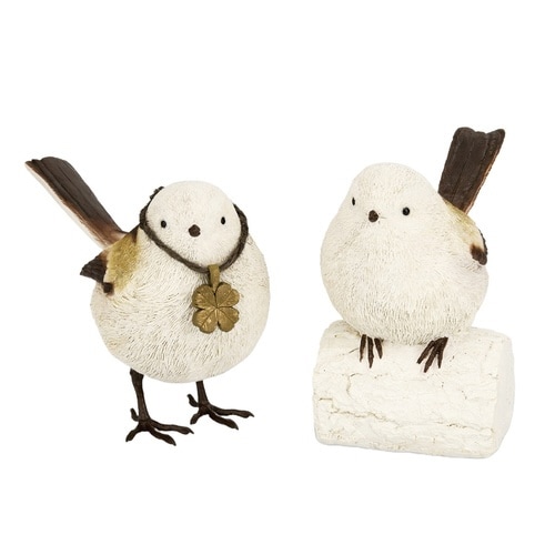 ガーデンオーナメント シマエナガ 2羽セット