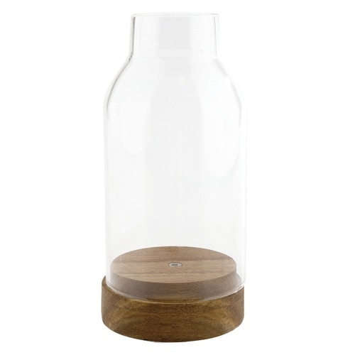 お香立て マトカ ガラス 天然木 クリア