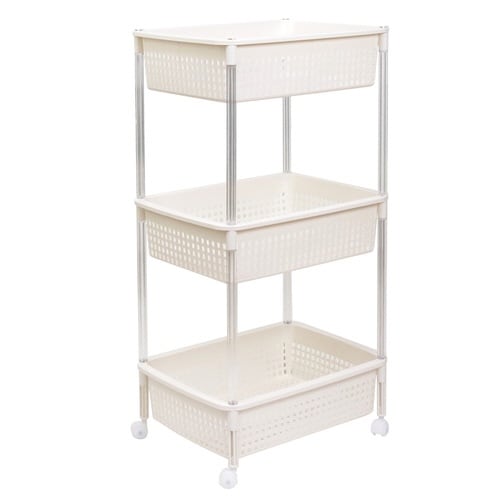 ランドリーバスケット バスケットワゴン 3段