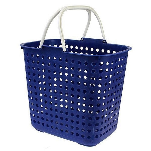 ランドリーバスケット 深型 ブルー