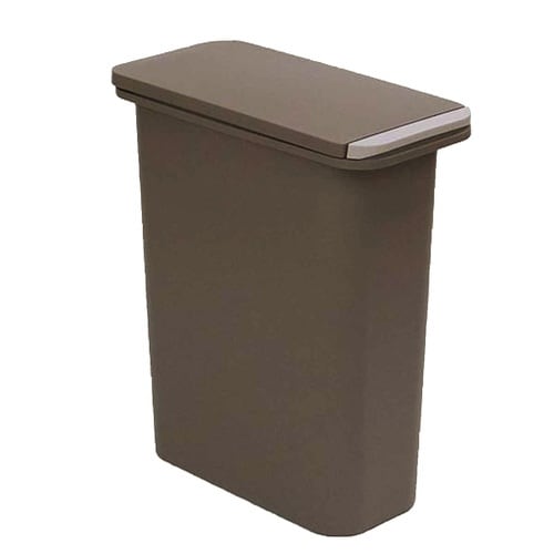 ゴミ箱 中フタ付き 21L パッキン付き ブラウン