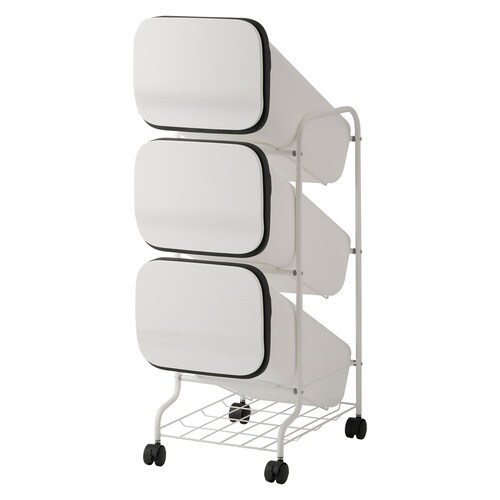 ゴミ箱 3段 Nスムース ホワイト