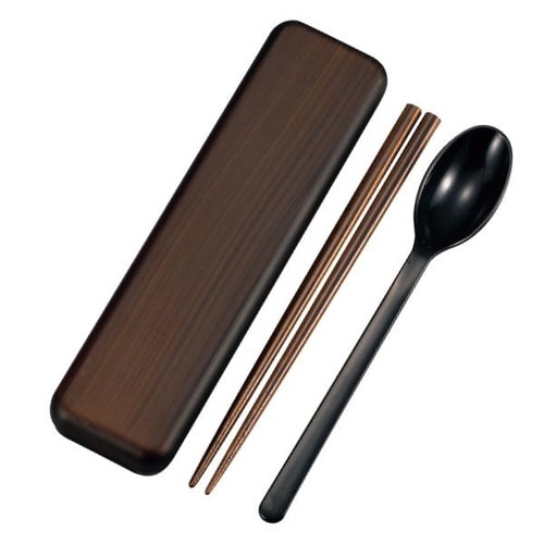 コンビセット 箸 スプーン 18cm 栃木目