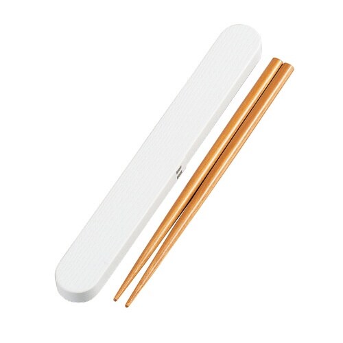 箸箱セット 18cm 箸 箸箱 マットホワイト