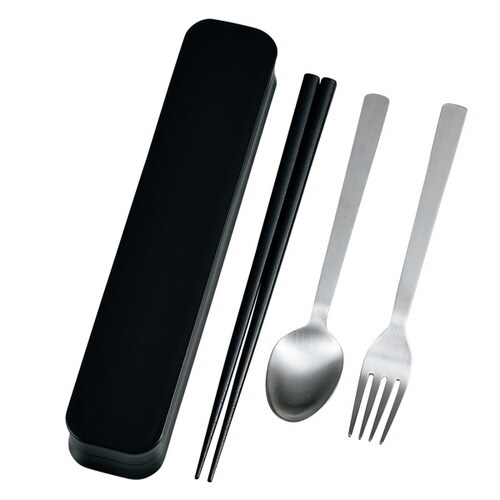 トリオセット 箸 スプーン フォーク ブラック