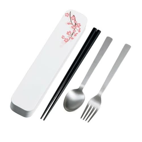 トリオセット 箸 フォーク スプーン ホワイト