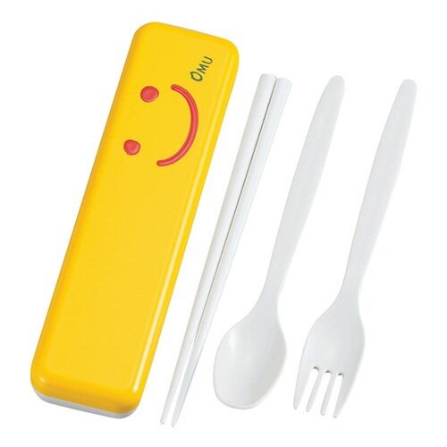 トリオセット 箸 スプーン フォーク イエロー