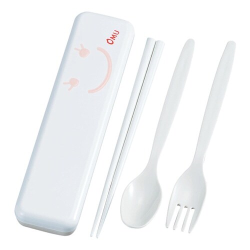 トリオセット 箸 スプーン フォーク ホワイト