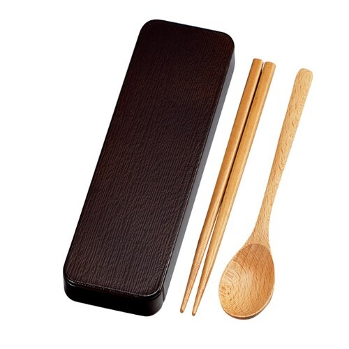 コンビセット 18cm 箸 ダークブラウン