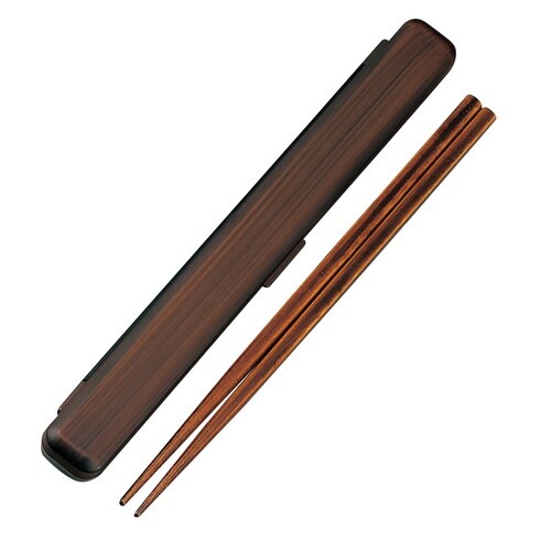 箸箱セット 23.0cm 栃木目