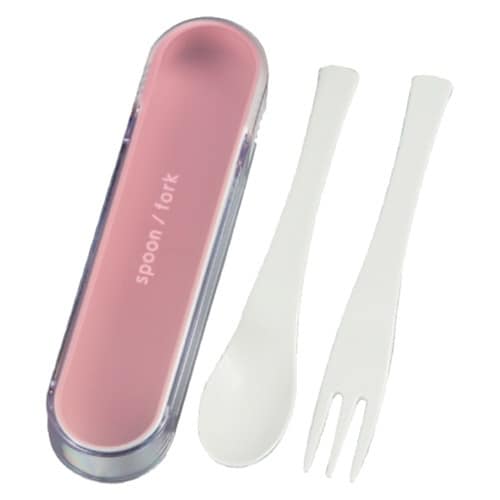 カトラリーセット スプーン&フォークケース ピンク