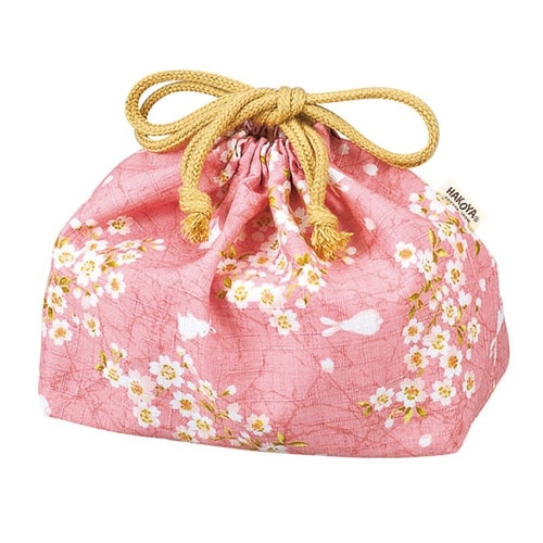 お弁当袋 ランチ巾着 巾着袋 HAKOYA ピンク