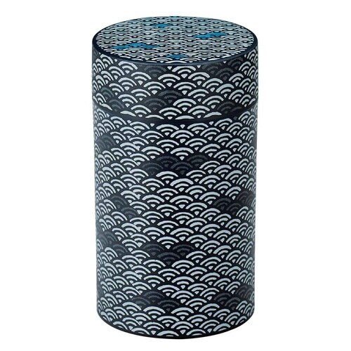 茶筒 650ml 大 小花 HAKOYA 青海波