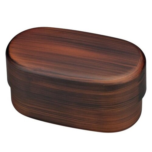 お弁当箱 2段 830ml 栃木目