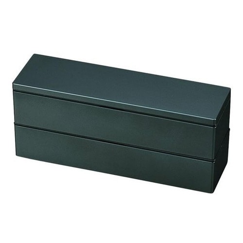 お弁当箱 日本製 2段 メタリックブラック