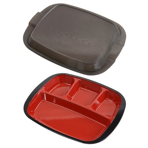 ランチプレート フタ付き 家弁 ブラック