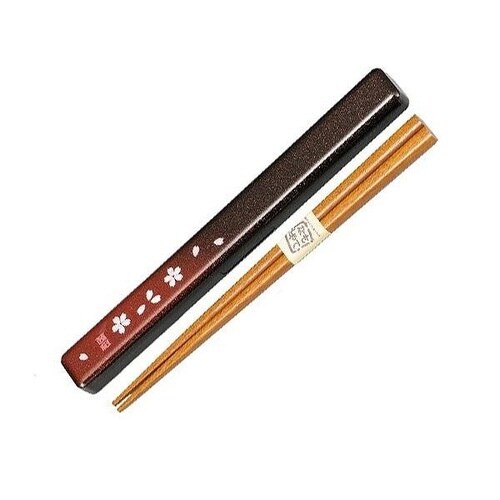 箸箱セット HAKOYA 和風柄 茜桜赤