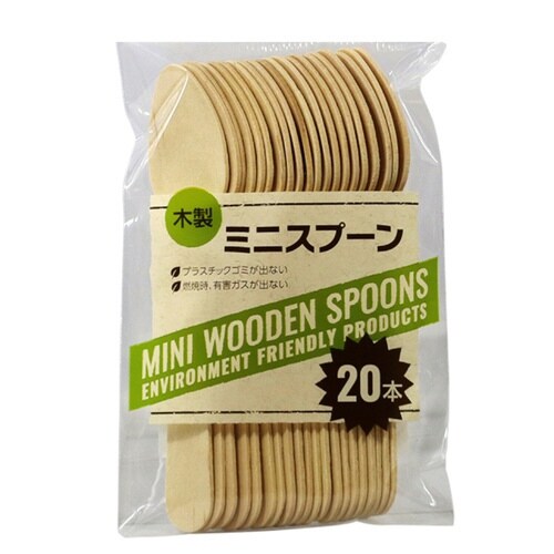 使い捨てミニスプーン 木製 20本入 11cm