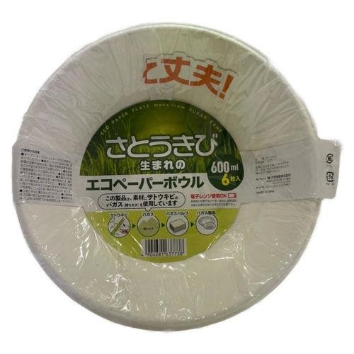紙皿 ボウル 使い捨て 600ml 6枚入