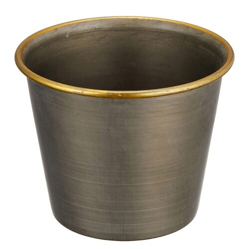 プランター MC円錐ポット グレーゴールド