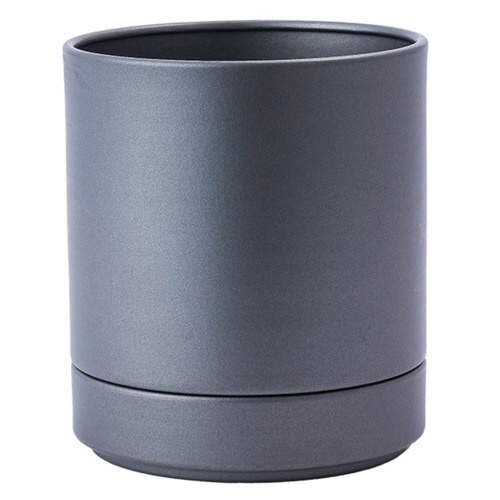 植木鉢 MC円柱メタルECOポット クールグレー