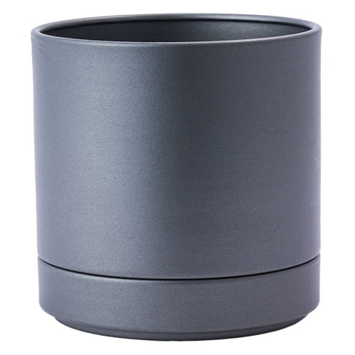 植木鉢 MC円柱メタルECOポット クールグレー