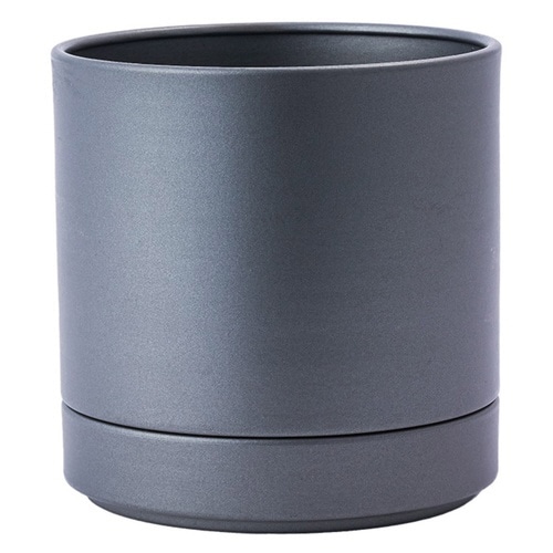 植木鉢 MC円柱メタルECOポット クールグレー