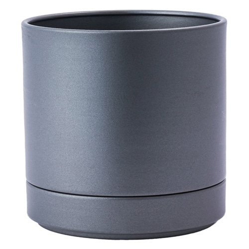 植木鉢 MC円柱メタルECOポット クールグレー