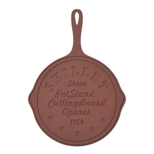 鍋敷き シリコン スキレット型 ブラウン