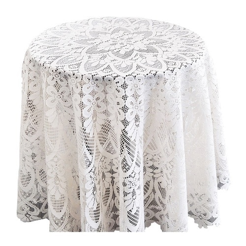 テーブルクロス 150cm 撥水加工 円 ホワイト